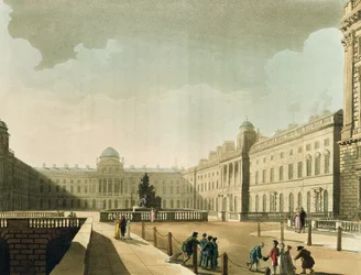 Somerset House, der Strand aus Ackermanns 