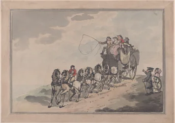 Postkutsche und Sechsergespann, 1786-93