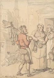 Straßenszene: Bürstenverkäufer, 1780-1827