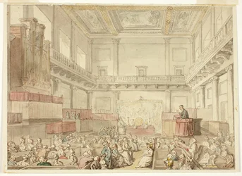 Studie für die königliche Kapelle, Whitehall, aus Microcosm of London