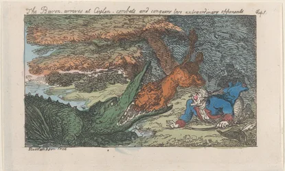 Der Baron kommt in Ceylon an, kämpft und besiegt zwei außergewöhnliche Gegner