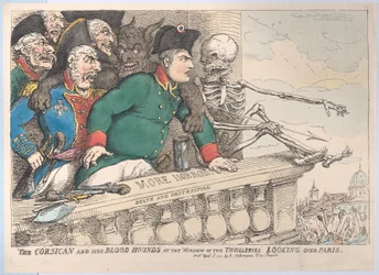 Der Korsikaner und seine Bluthunde am Fenster der Thuilleries, die über P..., 16. April 1815