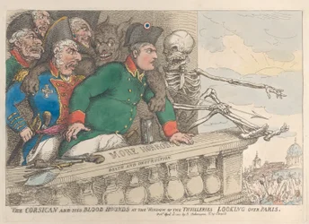 Der Korsikaner und seine Bluthunde am Fenster der Thuilleries, 16. April 1815