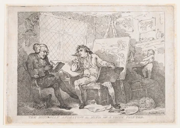 Der Historiker belebt den Geist eines jungen Malers, 1784