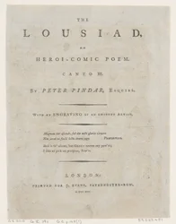 Die Lousiad von Peter Pindar, Frontispiz, 1787