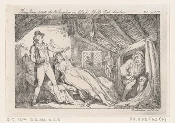 Tom Jones entdeckt den Philosophen im Schlafzimmer von Black Moll, Die Geschichte von Tom Jones, 1792