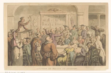 Auktion von Reliquien in Avignon