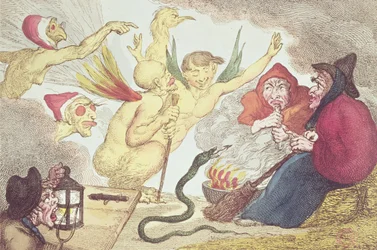 Hexen auf einem Heuboden