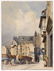 Die Rue des Prouvaires und die Kirche Saint-Eustache