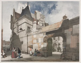 Malerische Architektur in Paris, Gent, Antwerpen, Rouen: Hôtel de Cluny, Paris, 1839