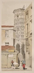 Malerische Architektur in Paris, Gent, Antwerpen, Rouen: Hôtel de la Tremouille, Rue des Bourbonnois, Paris