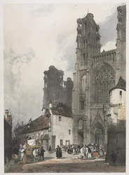 Malereien der Architektur in Paris, Gent, Antwerpen, Rouen: Laon, Frankreich