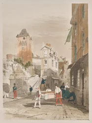 Malerische Architektur in Paris, Gent, Antwerpen, Rouen: Tour de Remy, Dieppe, Frankreich