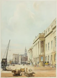 Das Zollhaus, dritte Platte aus Originalansichten von London wie es ist