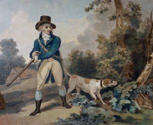Hasenjagd, Gravur von Thomas Simpson