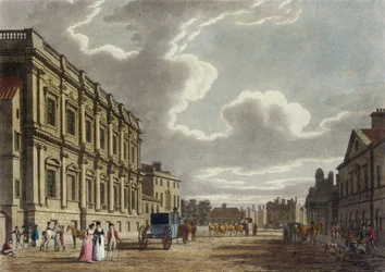 Whitehall, Westminster in London (Farbaquatinta)