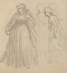 Studie für Illustration - Eine Prinzessin mit ihren Begleitern