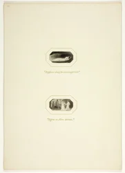 Studie für eine Platte aus The Triumphs of Temper, im Royal Engagements Pocket Book von 1796