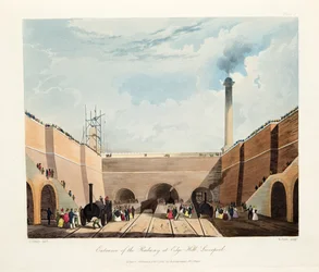 Eingang der Eisenbahn in Edge Hill, Liverpool, 1831