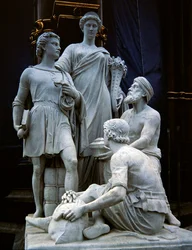 Handel, Skulpturengruppe vom Albert Memorial, fertiggestellt 1876