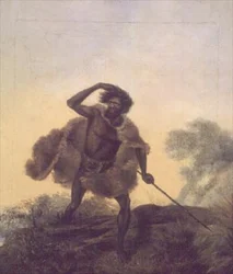 Aborigine mit Speer