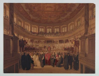 Zeichnung, Encaenia in der Sheldonia, 1814