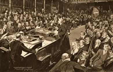 Die Lords und Commons, die die vorläufige Erklärung Seiner Majestät erhielten, aus 