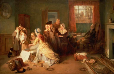 Auf dem Weg zur Schule, 1842
