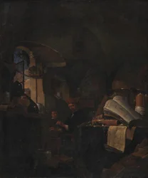 Ein Alchemist in seinem Labor