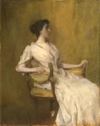 Dame in Weiß, um 1901