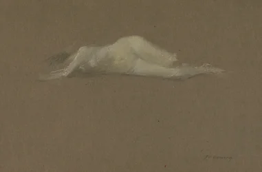 Nackte Frau auf ihrer Seite