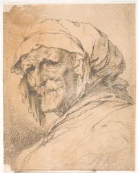 Kopf einer alten Frau