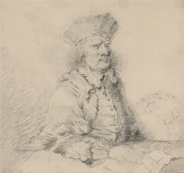 Rembrandt mit Pelzhut