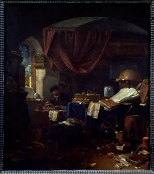 Ansicht des Labors eines Alchemisten