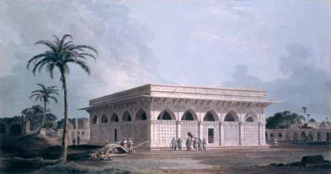 Chaunsath Khamba, Nizamuddin, Neu-Delhi (farbige Aquatinta)