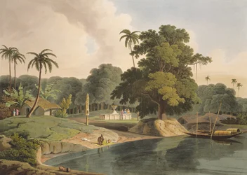 In der Nähe von Bandell am Fluss Hoogly, Platte VIII aus Teil 6 von 