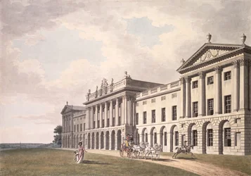 Ansicht von Heveningham Hall in Suffolk, der Sitz von Sir Gerrard Vanneck, 18. Jahrhundert