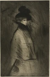 Spazierende Frau