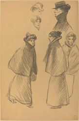 Figurenstudien [recto], spätes 19. - frühes 20. Jahrhundert