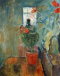Goldlack und Tulpen
