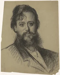 Porträt eines Mannes mit Bart, von vorne