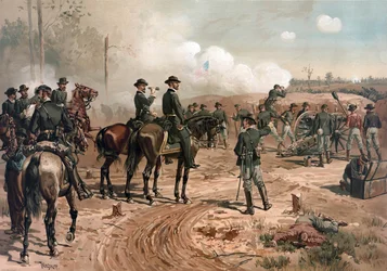 US-Bürgerkrieg: General Sherman während der Belagerung von Atlanta 1864