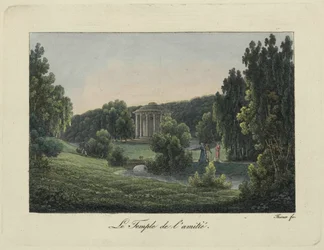 Ansicht des Freundschaftstempels in Pawlowsk, 1810er Jahre