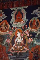 Wandgemälde, die Gottheiten darstellen, Potala-Palast (Unesco-Weltkulturerbe)