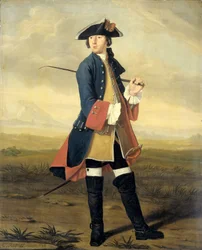 Porträt von Ludolf Backhuysen II, Maler, in der Uniform der Dragoner