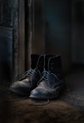 Alte abgenutzte Stiefel