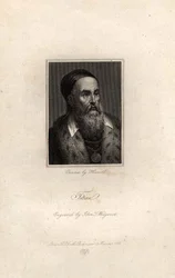 Porträt von Tizian, graviert von John T. Wedgwood