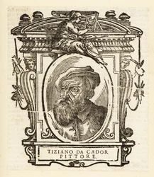 Porträt von Tizian, italienischer Maler der Renaissance, geboren in Pieve di Cadore, ca. 1488-1576