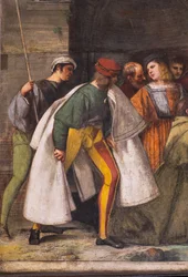 Das Baby verkündet die Unschuld der Mutter, Nordwand (Detail)