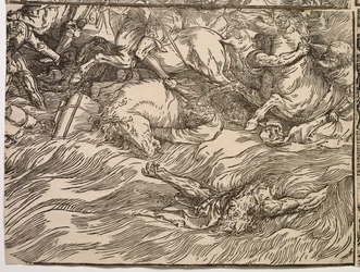 Die Untertauchen der Armee des Pharaos im Roten Meer